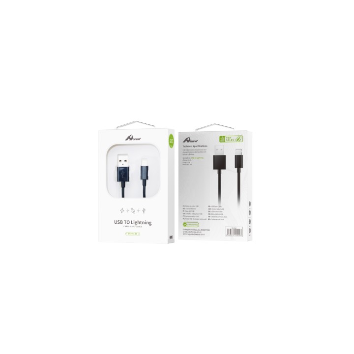 Home Serie Enjoy YCB-01-IPB cable USB 2.0 a Lightning 1m Negro