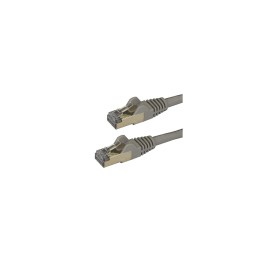 StarTech.com Cable de 0,5m de Red Ethernet RJ45 Cat6a Blindado STP - Cable sin Enganche Snagless - Gris