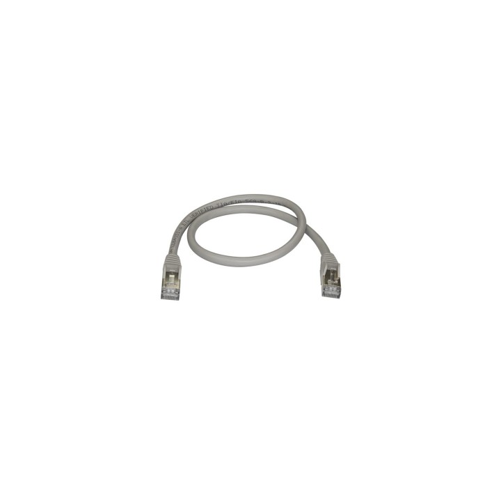 StarTech.com Cable de 0,5m de Red Ethernet RJ45 Cat6a Blindado STP - Cable sin Enganche Snagless - Gris