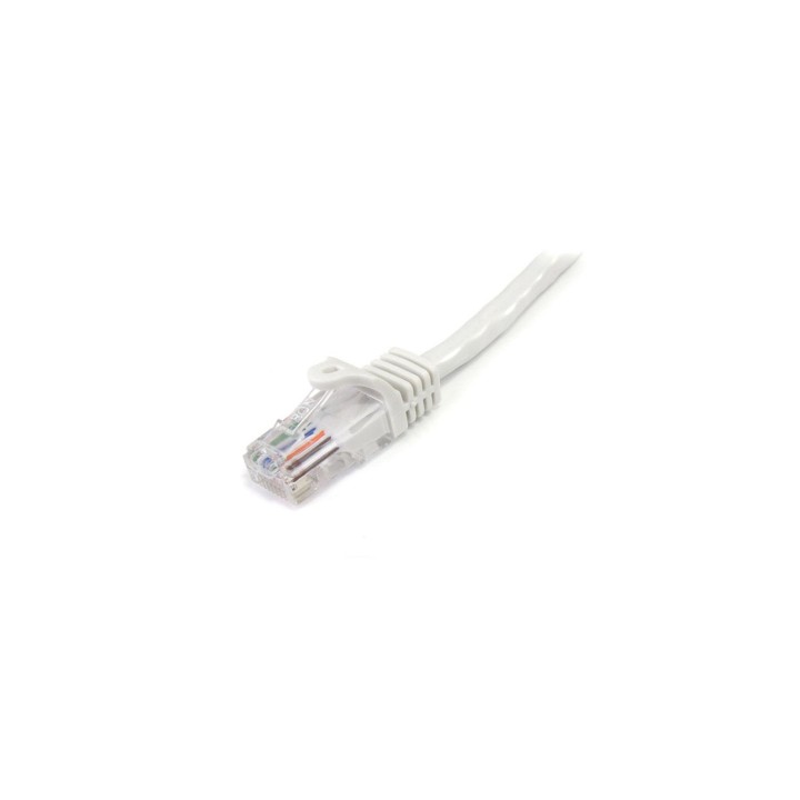StarTech.com Cable de 3m Blanco de Red Fast Ethernet Cat5e RJ45 sin Enganche - Cable Patch Snagless