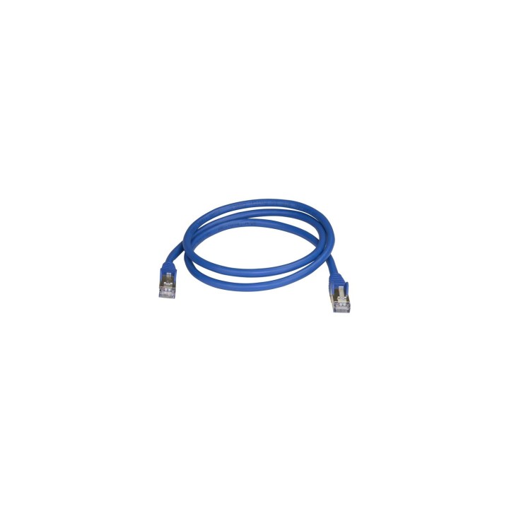 StarTech.com Cable de 1m de Red Ethernet RJ45 Cat6a Blindado STP - Cable sin Enganche Snagless - Azul