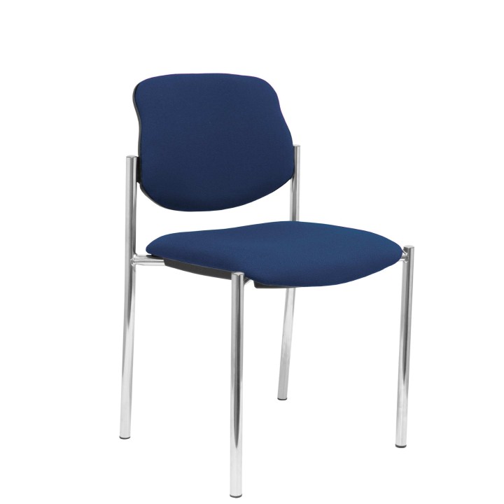 SILLA FIJA VILLALGORDO CHASIS CROMO BALI AZUL MARINO 27CRBALI200