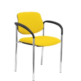SILLA FIJA VILLALGORDO CHASIS CROMO BRAZOS BALI AMARILLO 27CRBALI100CB