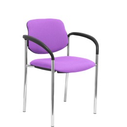 SILLA FIJA VILLALGORDO CHASIS BRAZOS CROMO BALI LILA 27CRBALI82CB