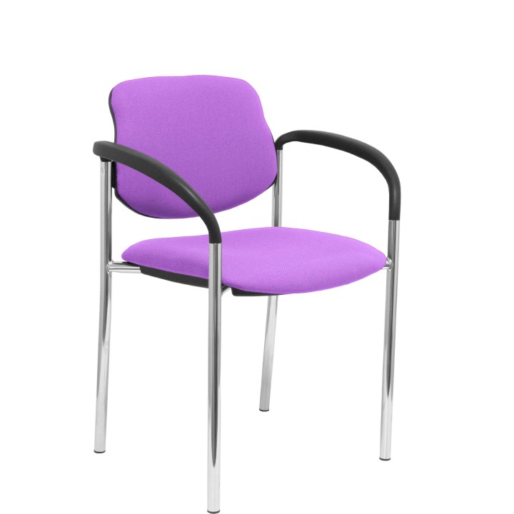 SILLA FIJA VILLALGORDO CHASIS BRAZOS CROMO BALI LILA 27CRBALI82CB