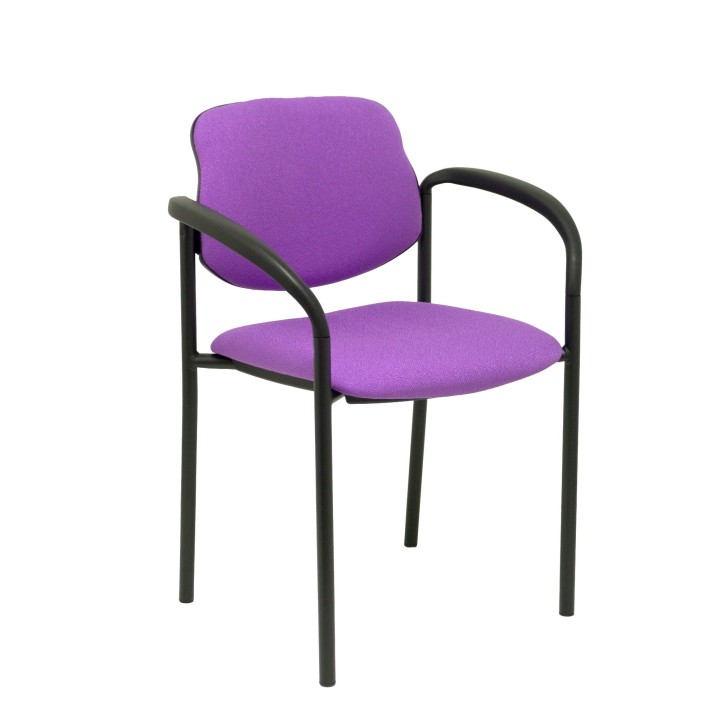 SILLA FIJA VILLALGORDO NEGRO CON BRAZOS BALI LILA 27NBALI82CB