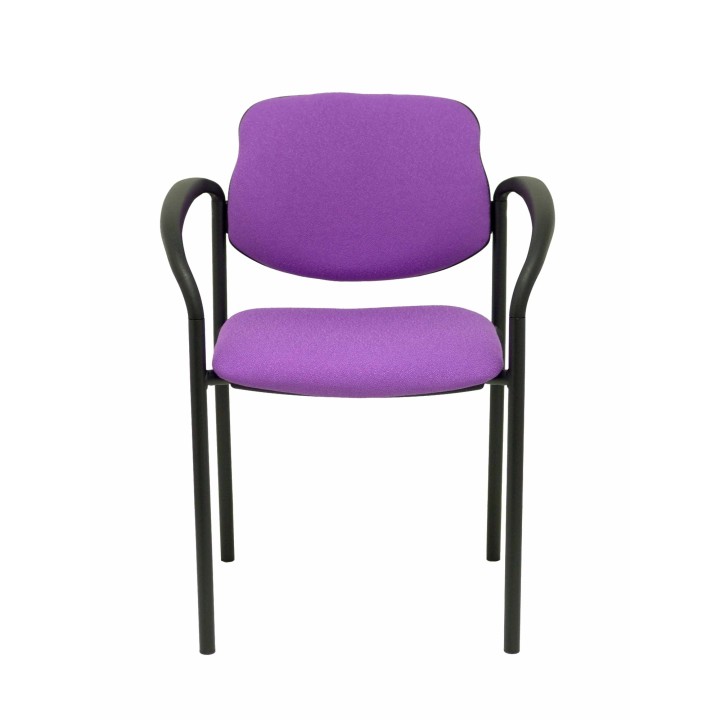 SILLA FIJA VILLALGORDO NEGRO CON BRAZOS BALI LILA 27NBALI82CB