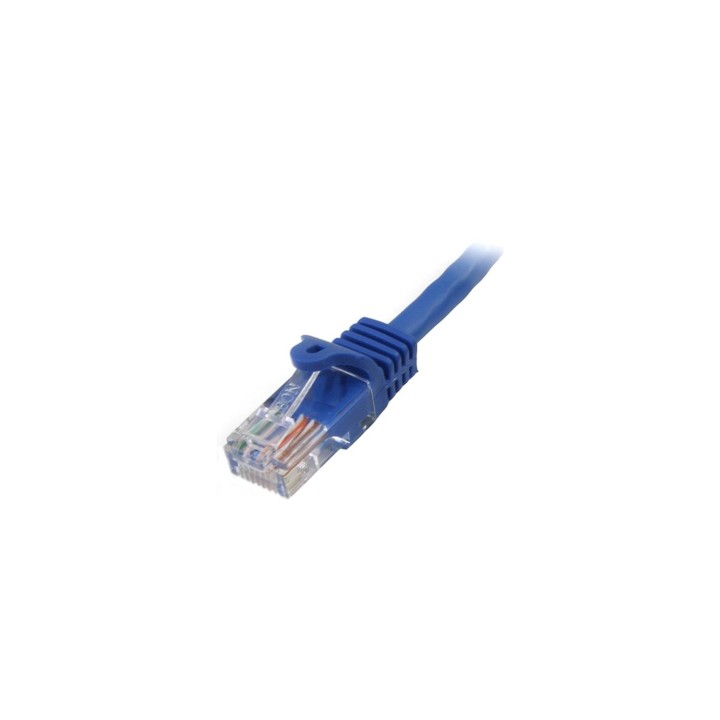 StarTech.com Cable de Red de 0,5m Azul Cat5e Ethernet RJ45 sin Enganches