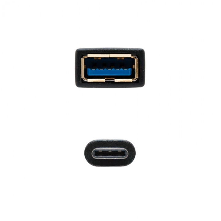 CABLE NANOCABLE USB 3.1 GEN1 USB TIPO-C MACHO A USB TIPO A HEMBRA 15CM NEGRO 10.01.4201