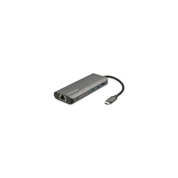 StarTech.com Adaptador Multipuertos USB-C - Docking Station USB Tipo C a HDMI 4K - Hub Ladrón USB 3.0 2 Puertos - SDHC - GbE -