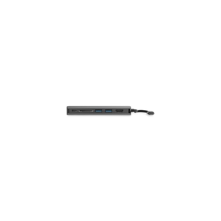 StarTech.com Adaptador Multipuertos USB-C - Docking Station USB Tipo C a HDMI 4K - Hub Ladrón USB 3.0 2 Puertos - SDHC - GbE -