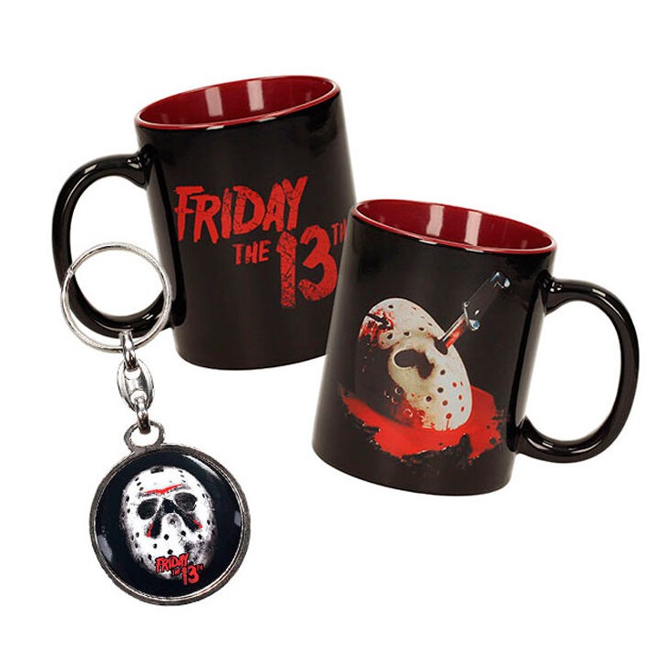 Taza + Llavero metalico Viernes 13