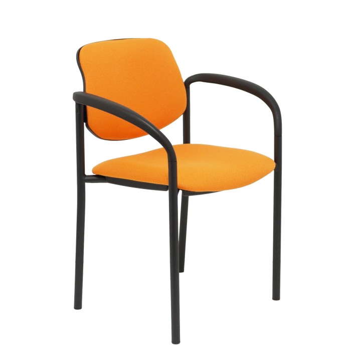 SILLA FIJA VILLALGORDO CHASIS NEGRO BRAZOS BALI NARANJA 27NBALI308CB