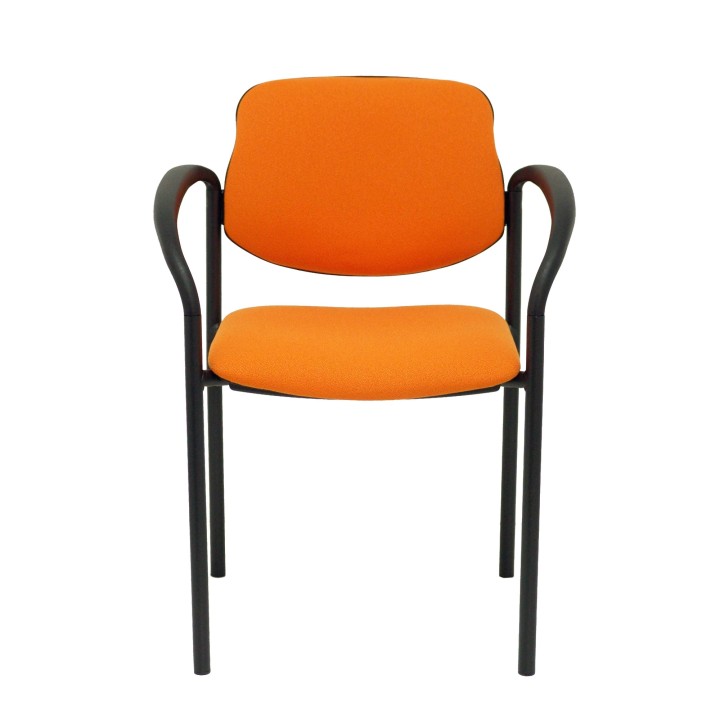 SILLA FIJA VILLALGORDO CHASIS NEGRO BRAZOS BALI NARANJA 27NBALI308CB