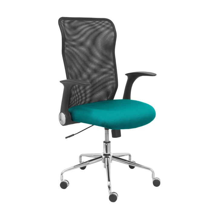 SILLA MINAYA RESPALDO MALLA NEGRO ASIENTO BALI VERDE CLARO 4031BALI39