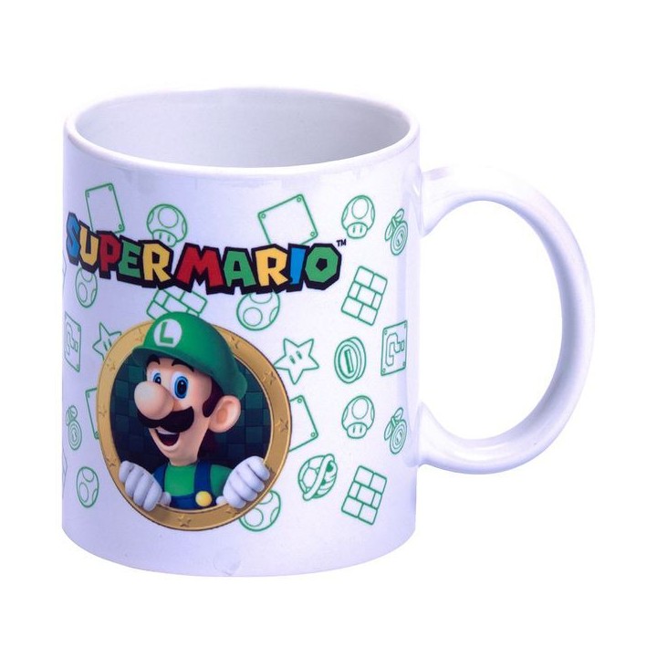 Hucha + taza Luigi Super Mario Bros Nintendo