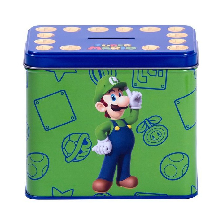 Hucha + taza Luigi Super Mario Bros Nintendo