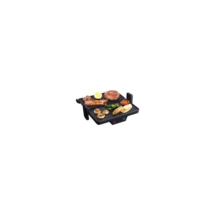 GRILL JATA 1000W PLACAS MIXTAS 270X140MM APERTURA 180Âº PRESION DE ASADO UNIFORME BANDEJA RECOGE SALSAS GR266