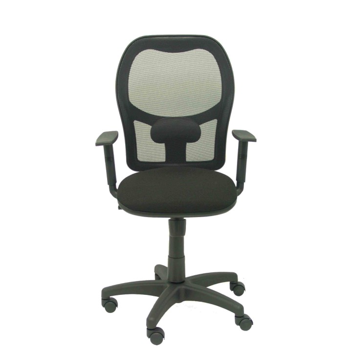 SILLA ALOCEN MALLA NEGRO BRAZOS REGULABLES ASIENTO BALI NEGRO 345SNBALI840B10