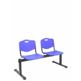 BANCADA CENIZATE 2 PLAZAS ASIENTO PLASTICO INYECTADO AZUL B2PIAZ
