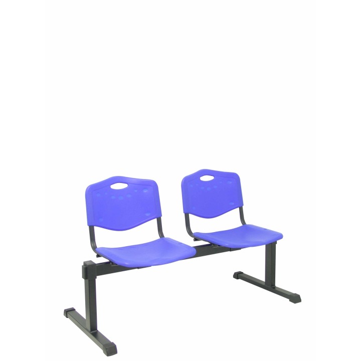 BANCADA CENIZATE 2 PLAZAS ASIENTO PLASTICO INYECTADO AZUL B2PIAZ