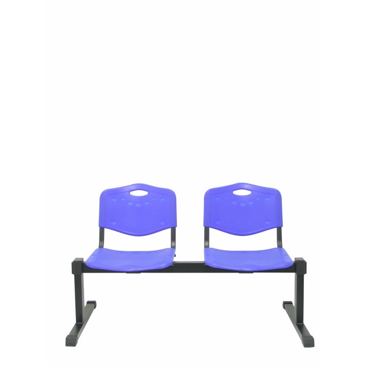 BANCADA CENIZATE 2 PLAZAS ASIENTO PLASTICO INYECTADO AZUL B2PIAZ