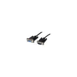 StarTech.com Cable Extensión Directo Straight Through Serie Serial RS232 VÍ­deo EGA DB9 Macho a Hembra - 50cm Negro