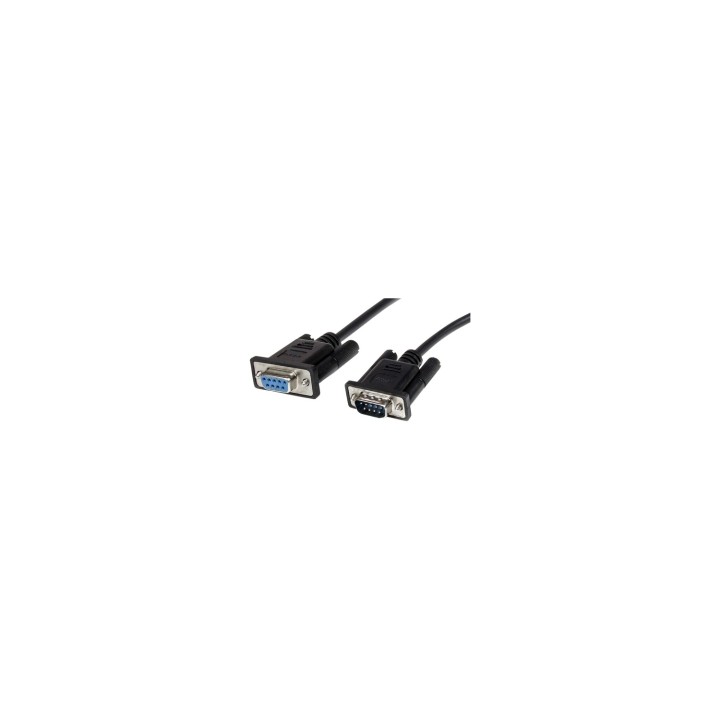 StarTech.com Cable Extensión Directo Straight Through Serie Serial RS232 VÍ­deo EGA DB9 Macho a Hembra - 50cm Negro