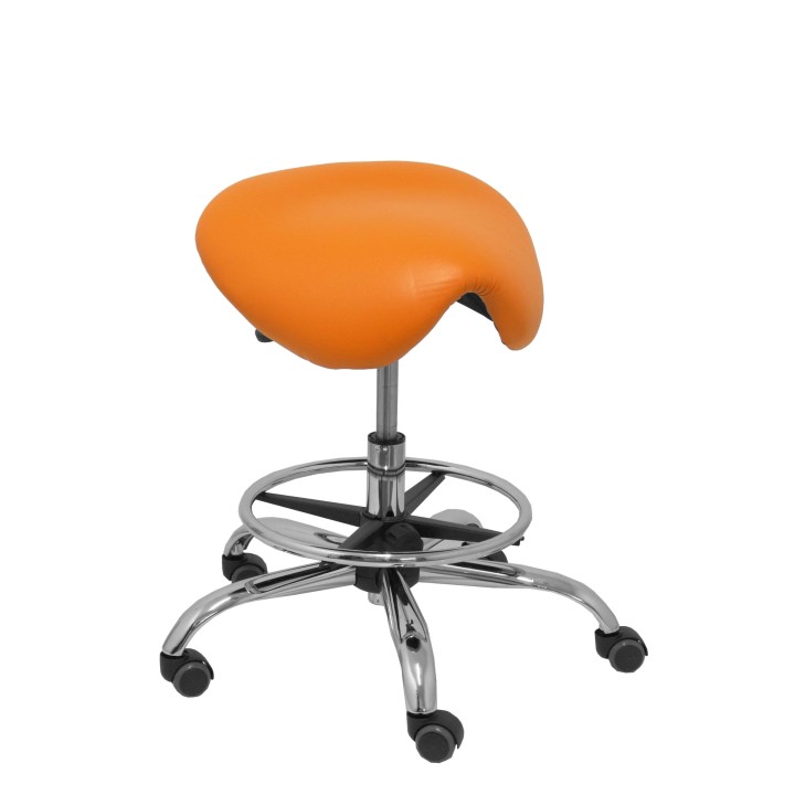 TABURETE ALATOZ SIMILPIEL NARANJA T16BSP308CRRP