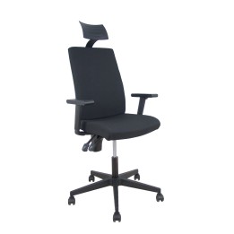 SILLA LEZUZA ARAN BRAZOS REGULABLES CABECERO NEGRO 322NECC