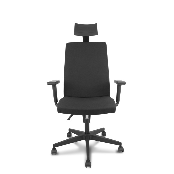 SILLA LEZUZA ARAN BRAZOS REGULABLES CABECERO NEGRO 322NECC