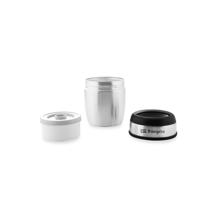 TERMO PARA SOLIDOS ORBEGOZO TRSL 1500 1.5L ACERO INOX LIBRE BPA JUNTA DE SILICONA NEGRO PLATA 17462 O