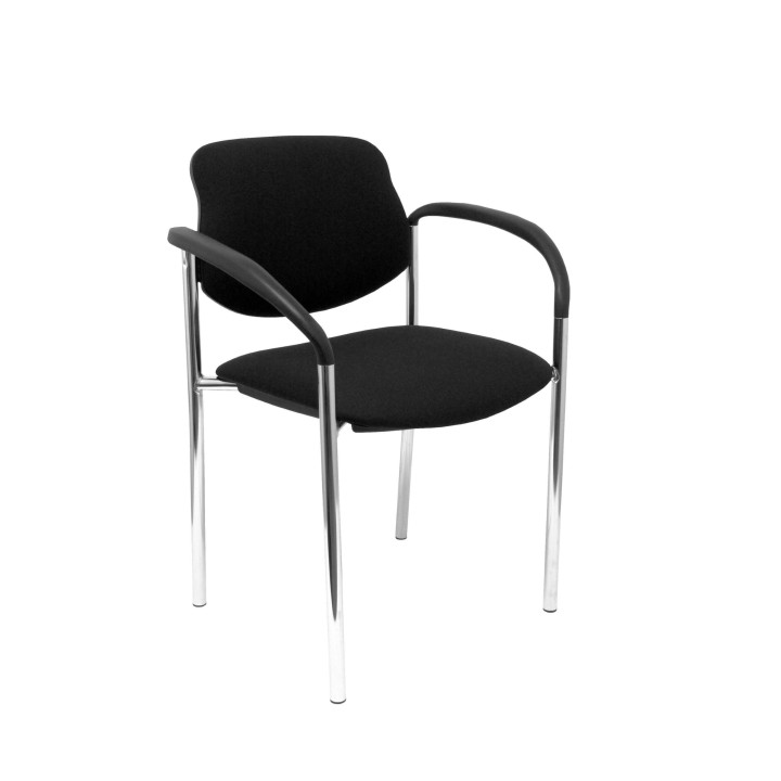 SILLA FIJA VILLALGORDO CHASIS BRAZOS CROMO BALI NEGRO 27CRBALI840CB