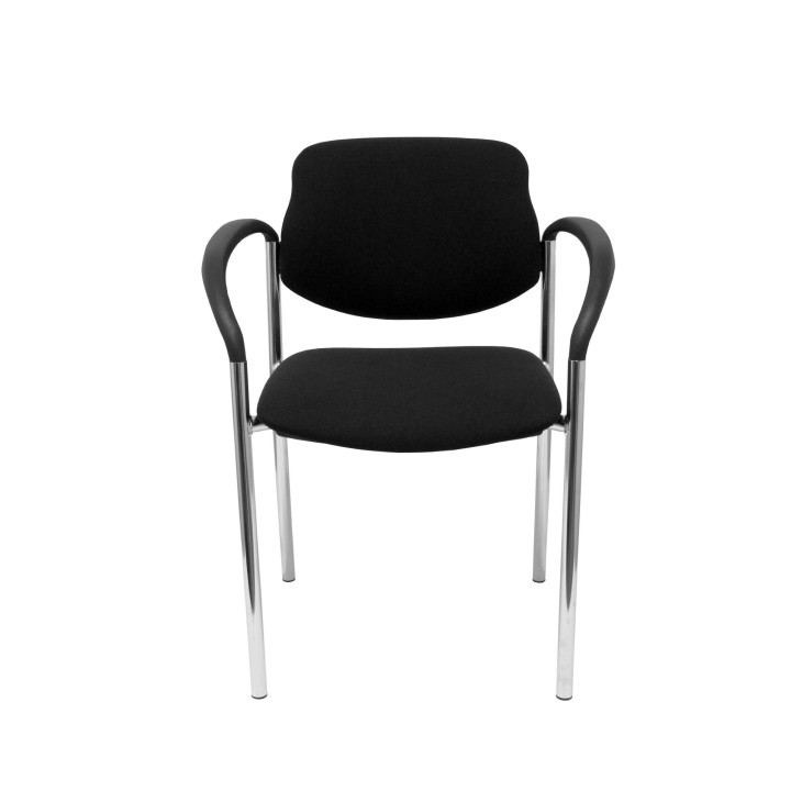 SILLA FIJA VILLALGORDO CHASIS BRAZOS CROMO BALI NEGRO 27CRBALI840CB