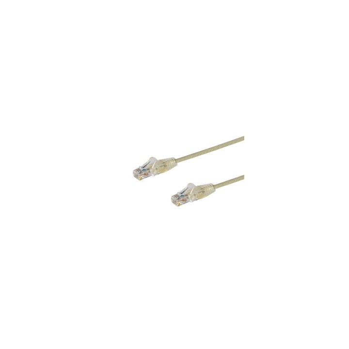 StarTech.com Cable de red CAT6 Delgado con Conectores RJ45 sin Enganches - 2M Gris