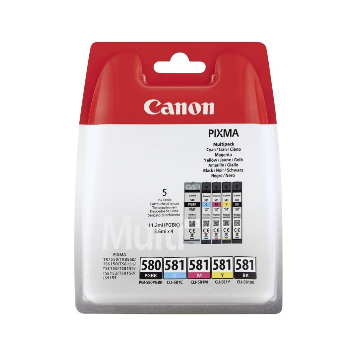 CARTUCHO CANON PGI-580 CLI-581 MULTIPACK 2078C005