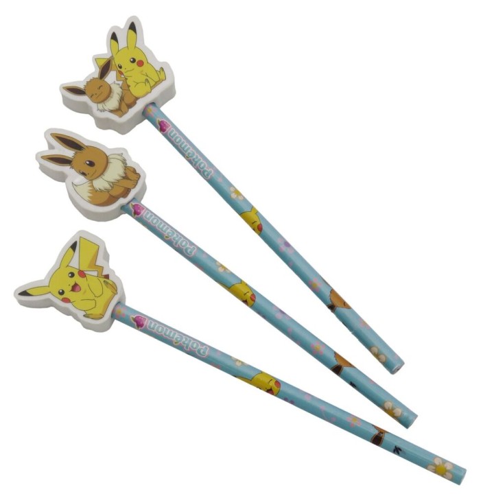 Blister set 3 lapices Flowers Pokemon