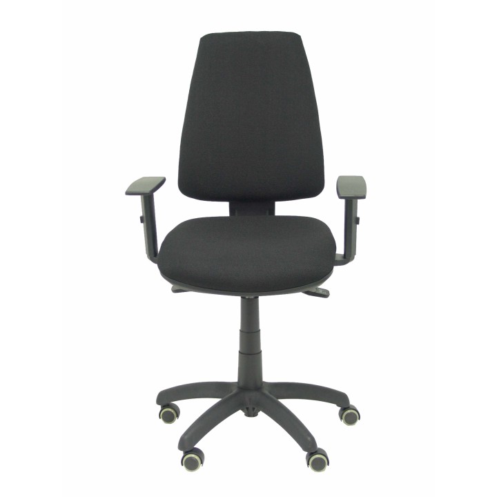 SILLA ELCHE S BALI BRAZOS REGULARES RUEDAS DE PARQUET NEGRO 14SBALI840B10RP