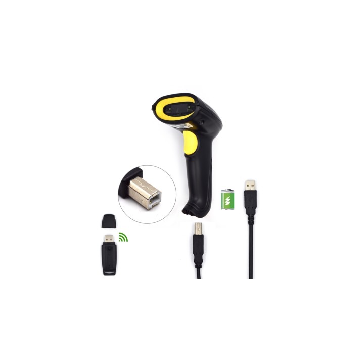 LECTOR CODIGO DE BARRAS EWENT WIRELESS USB NEGRO EW3430