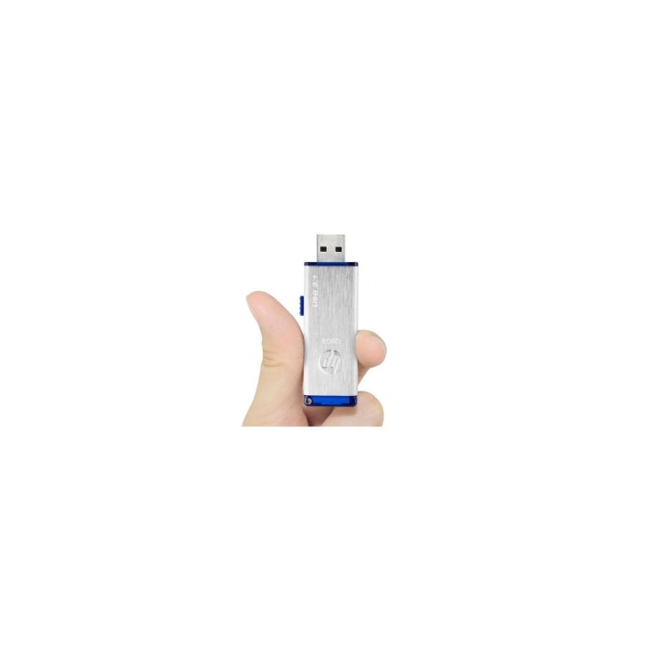 MEMORIA HP X730W USB 3.1 128GB 140MB/S LECTURA ACERO INOX AZUL HPFD730W-128
