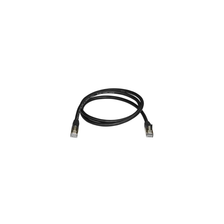 StarTech.com Cable de 1m de Red Ethernet RJ45 Cat6a Blindado STP - Cable sin Enganche Snagless - Negro