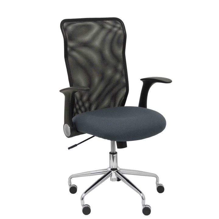 SILLA MINAYA RESPALDO MALLA NEGRO ASIENTO BALI GRIS 4031BALI600