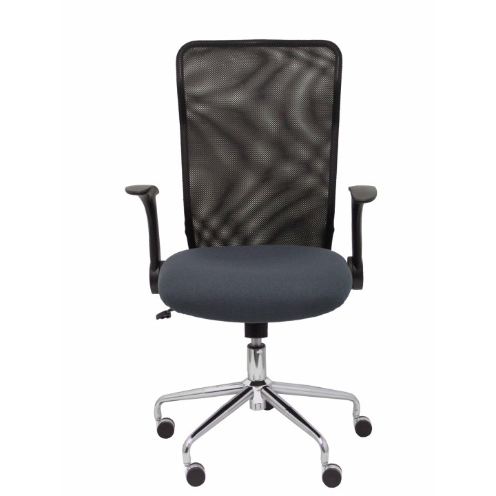 SILLA MINAYA RESPALDO MALLA NEGRO ASIENTO BALI GRIS 4031BALI600