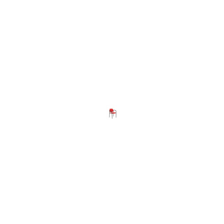 SILLA FIJA VILLALGORDO CHASIS NEGRO BRAZOS SIMILPIEL ROJO 27NSPRJCB