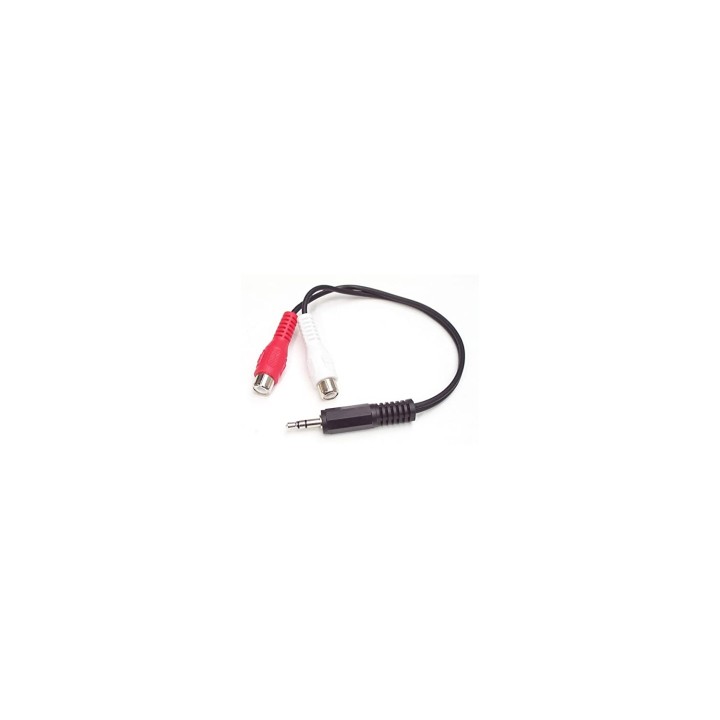 StarTech.com Cable Convertidor Adaptador Audio Mini Jack 3,5 mm a RCA Estéreo - Conversor - 0.15m Negro