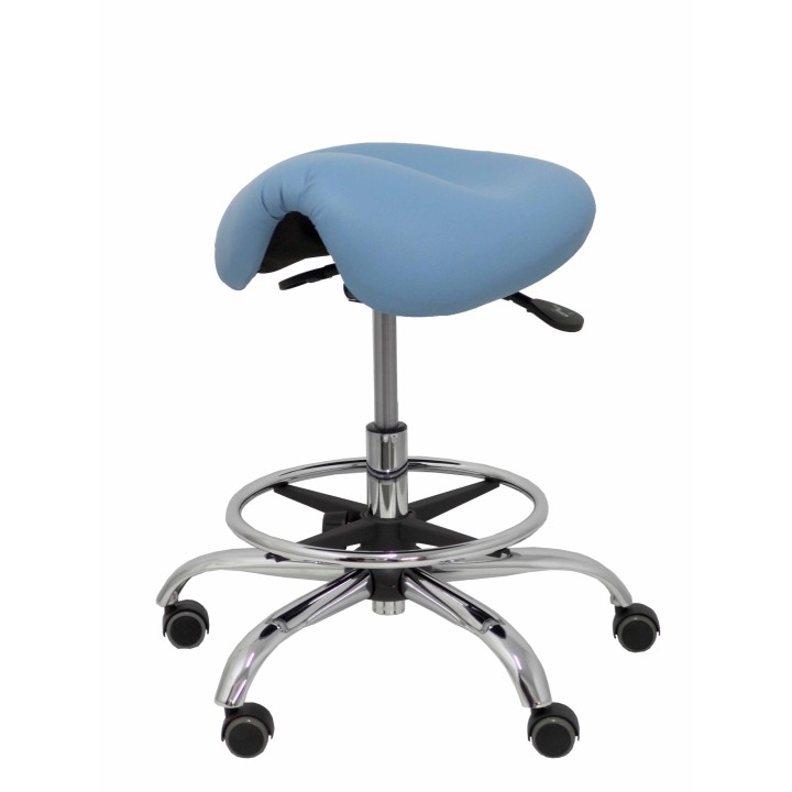TABURETE ALATOZ SIMILPIEL AZUL CLARO T16BSP261CRRP