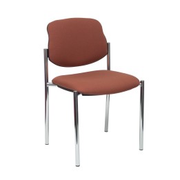 SILLA FIJA VILLALGORDO CHASIS CROMO BALI MARRON 27CRBALI363