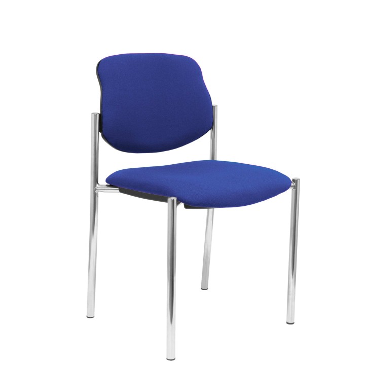 SILLA FIJA VILLALGORDO CHASIS CROMO BALI AZUL 27CRBALI229