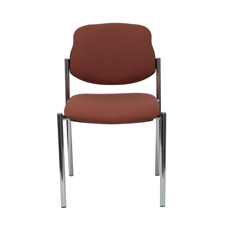 SILLA FIJA VILLALGORDO CHASIS CROMO BALI MARRON 27CRBALI363