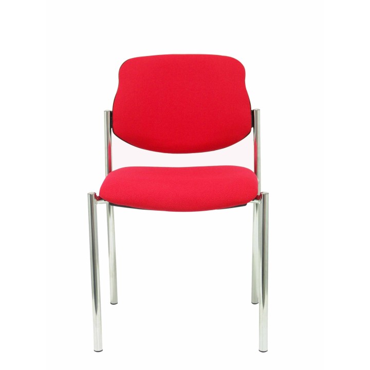 SILLA FIJA VILLALGORDO CHASIS CROMO BALI ROJO 27CRBALI350